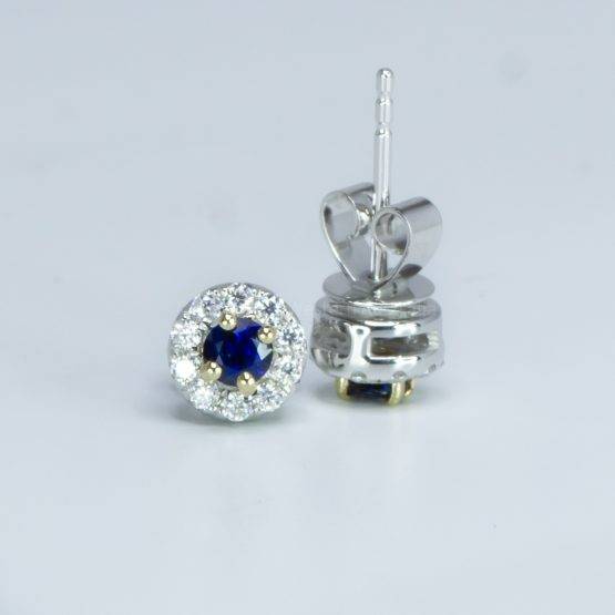 Natural Blue Sapphire Stud Earrings in 9K Gold - 1982502-1