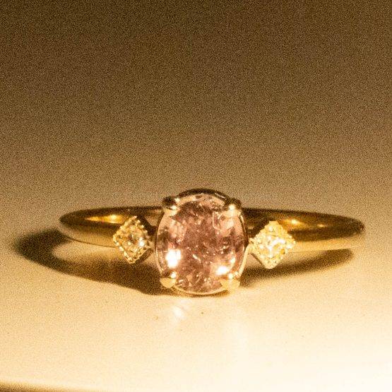 Natural Chrysoberyl Alexandrite Diamonds Three Stone Ring - 1982533-2