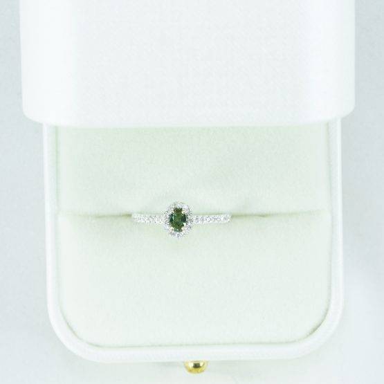 Natural Alexandrite Diamond Halo Ring in 18 Carats Gold - 1982551-5