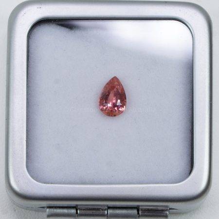1.05 CT UNHEATED NATURAL PADPARADSCHA PEAR CUT CERTIFIED