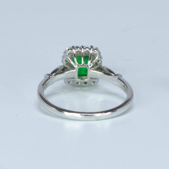 TCW 1.05 Emerald Cut Emerald Ring in Platinum Colombian Emerald - 1982564-2