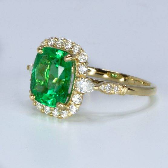 3.55ct Cushion Colombian Emerald Statement Ring - 1982562-2