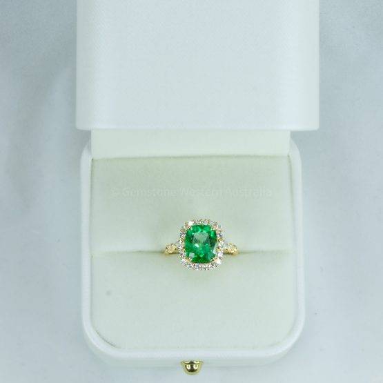 3.55ct Cushion Colombian Emerald Statement Ring - 1982562-7