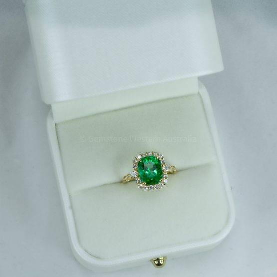 3.55ct Cushion Colombian Emerald Statement Ring - 1982562-8