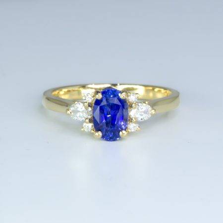 1.89ct Natural Blue Sapphire and Diamond Ring - 1982572