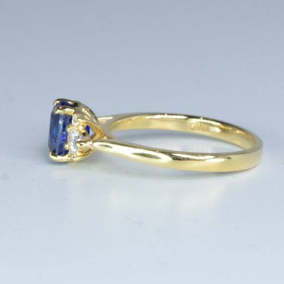 1.89ct Natural Blue Sapphire and Diamond Ring - 1982572-1