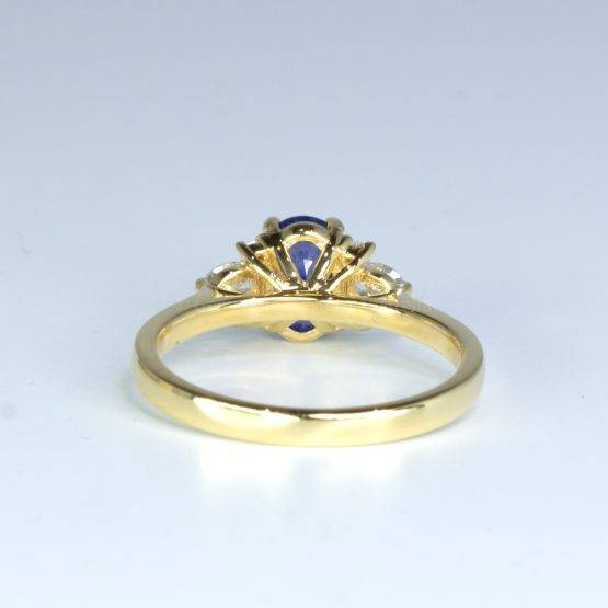 1.89ct Natural Blue Sapphire and Diamond Ring - 1982572-2
