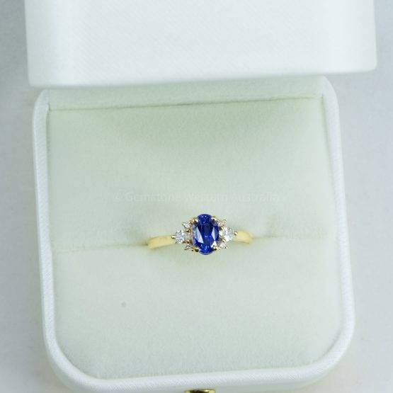 1.89ct Natural Blue Sapphire and Diamond Ring - 1982572-3