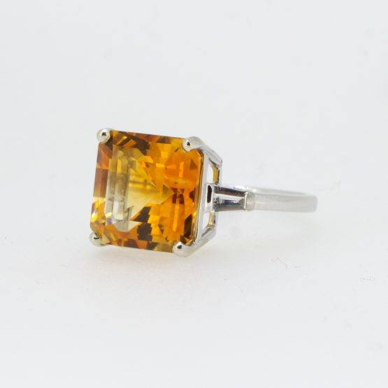 Large 8 Carats Natural Citrine Cocktail Ring Citrine Dress Ring in White Gold - 1982576-1