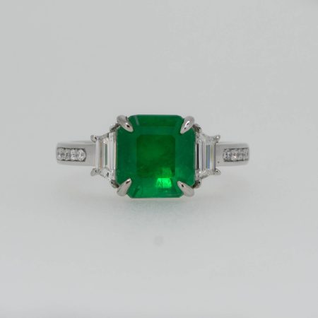 Superb Natural Emerald and Diamond Ring 3.5ct Colombian Emerald Ring - 1982583