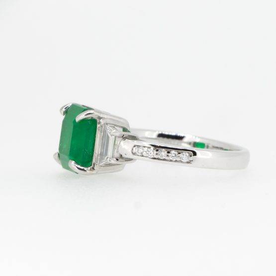 Superb Natural Emerald and Diamond Ring 3.5ct Colombian Emerald Ring - 1982583-1