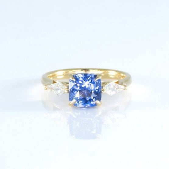 2.74CT Natural Sapphire Diamond Kite Ring in 18K Gold - 1982588-7