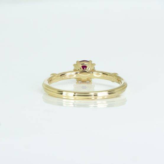 Natural Ruby and Diamonds Ring Round Ruby and Diamond Ring - 1982612-2