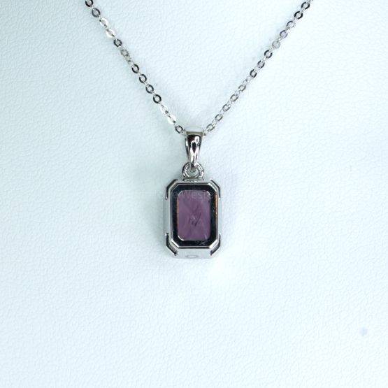 3.10ct unheated Violet Sapphire Pendant in 950 Platinum - 1982632-1