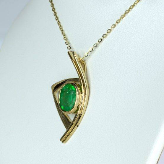 1.58ct Green Emerald Pendant Natural Colombian Emerald - 1982637-1