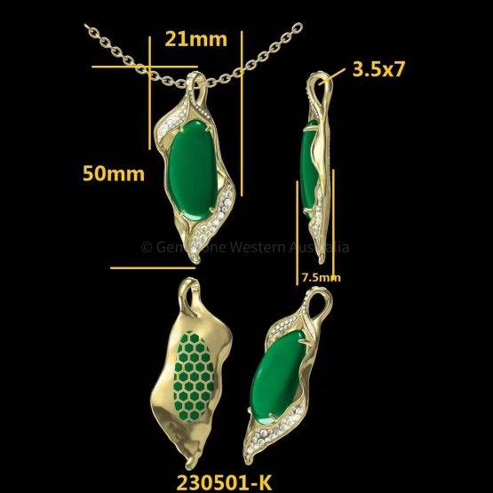17.0 carats Colombian Emerald Statement Pendant - 1982568-3