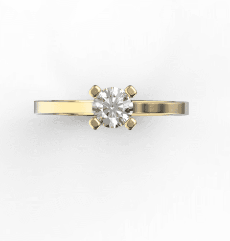 0.5 Carat GIA Certified Diamond Solitaire Ring in 18k Gold F VS or Better