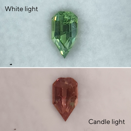 front view of 0.37 ct Natural Alexandrite Shield Fancy Cut Loose Gemstone