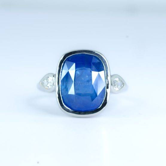 8.55ct Natural Sapphire and Diamonds Ring - 1982679-2