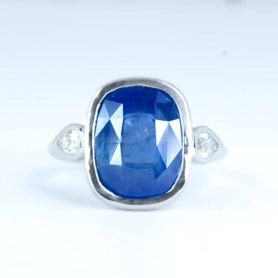 8.55ct Natural Sapphire and Diamonds Ring - 1982679-3