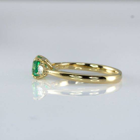 Emerald-Cut Emerald and Diamonds Ring in 18K Gold - 1982700-2