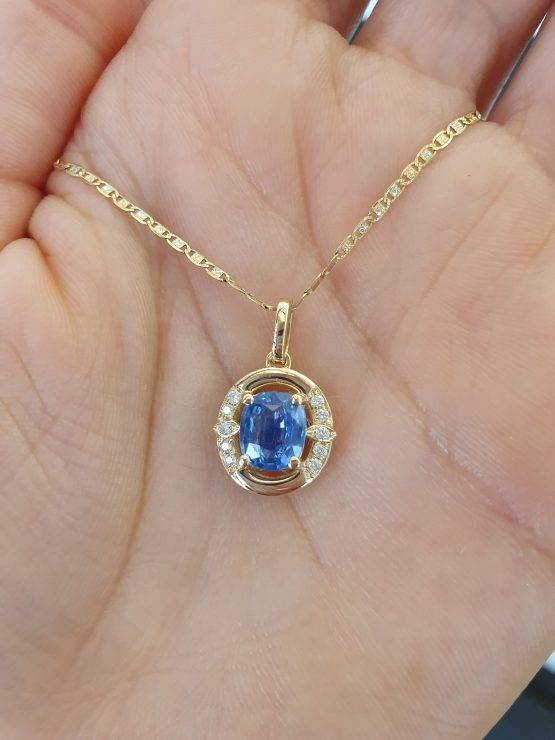 1.6ct Natural Sapphire Pendant in 18K Yellow Gold - 1982719-3