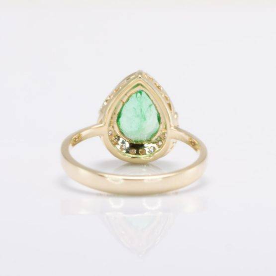 Pear Shape Emerald Ring | Pear Cut Colombian Emerald Ring - 1982717-5