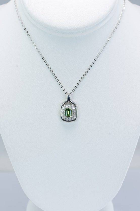 Genuine Alexandrite Pendant in Platinum |Natural Alexandrite & Diamonds Pendant - 1982725