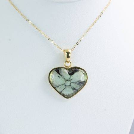 Trapiche Emerald Heart Shaped Pendant - 1982734