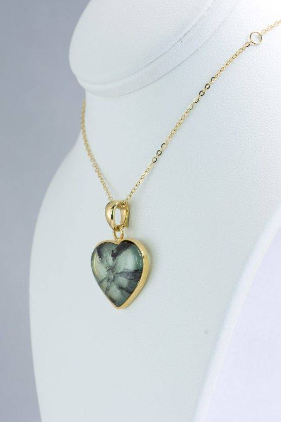 Trapiche Emerald Heart Shaped Pendant - 1982734-1