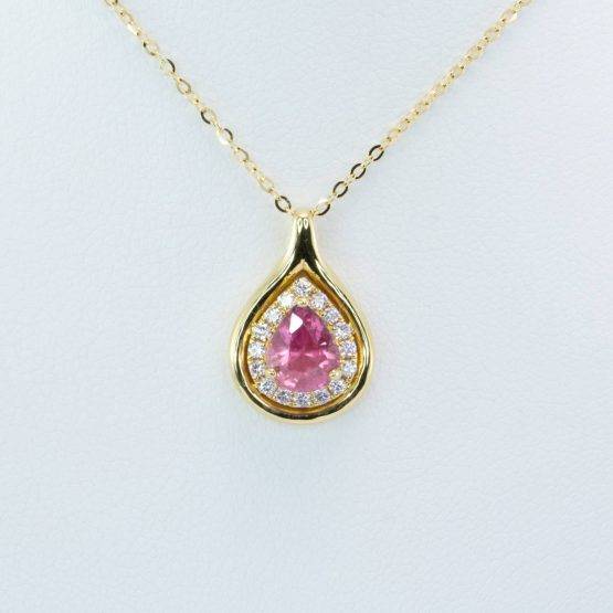 1.0 Carat Pink Sapphire and Diamonds Pendant - 1982729-2