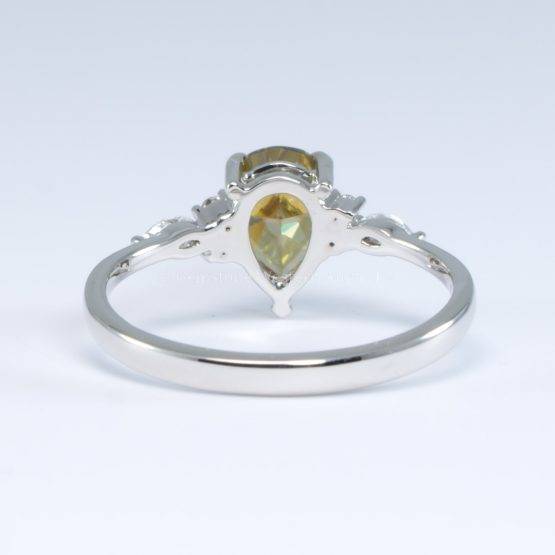 GIA 1.02ct Fancy Yellow Brown Diamond Ring in Platinum - 1982756-1