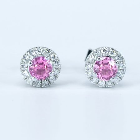 Pink Sapphire Earrings