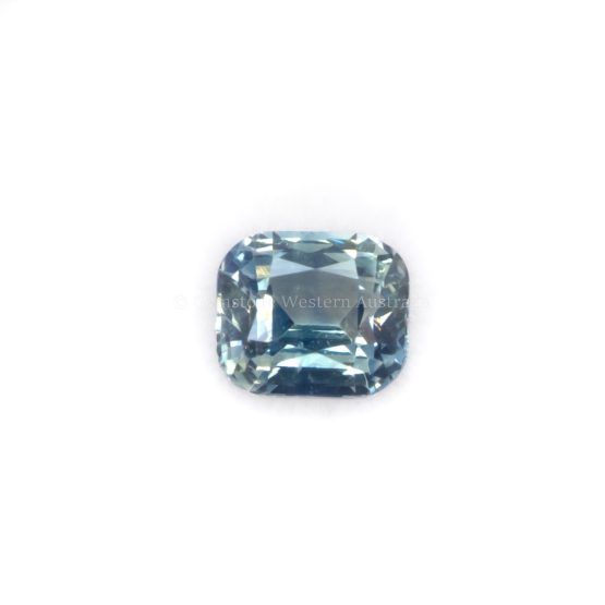 1.36 CT NATURAL UNHEATED TEAL SAPPHIRE - CUSHION CUT