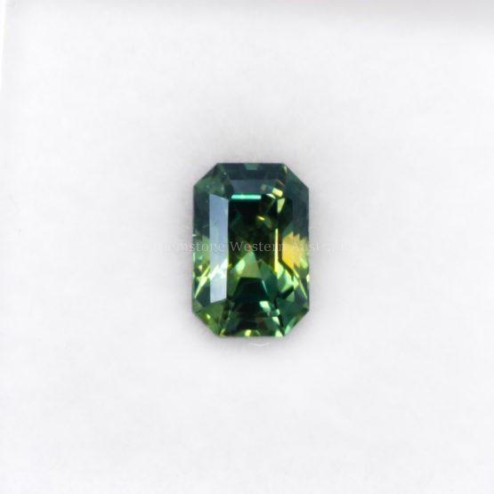 Front view of 1.42 CT NATURAL UNHEATED TEAL SAPPHIRE - OCTAGONAL CUT