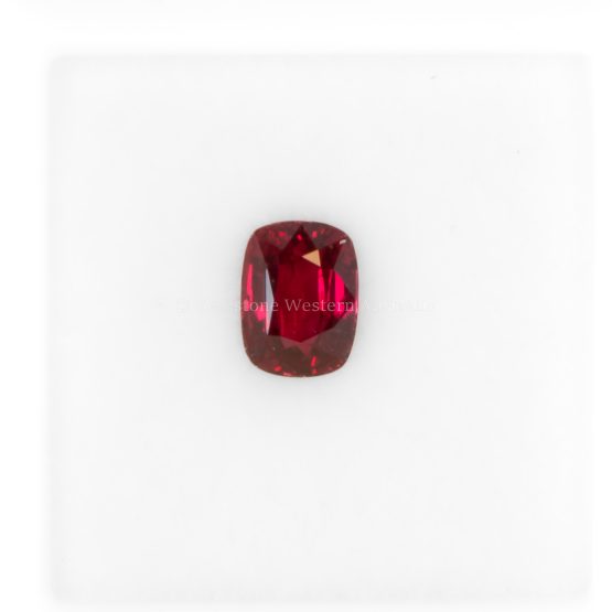 1.09 CT NATURAL UNHEATED RUBY - RECTANGULAR CUSHION CUT