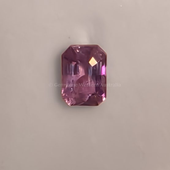 FRONT VIEW OF 1.04 CT NATURAL ALEXANDRITE - RADIANT STEP CUT WARM LIGHT