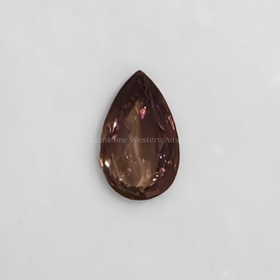 FRONT VIEW OF 1.98 CT NATURAL ALEXANDRITE - PEAR CUT WARM LIGHT