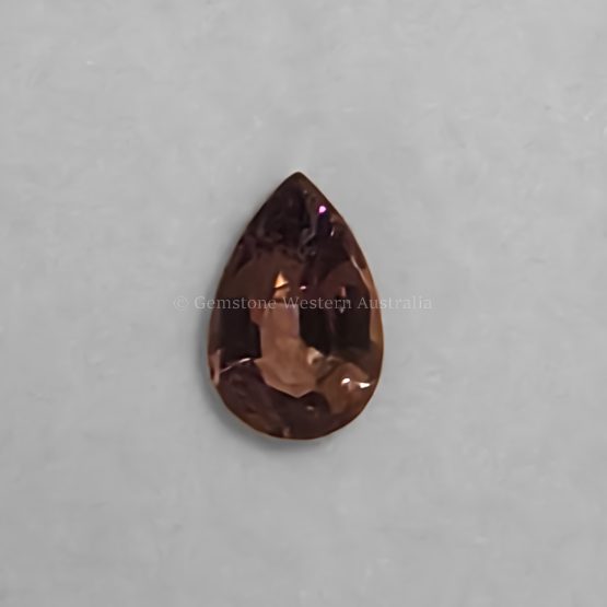 FRONT VIEW OF 1.59 CT NATURAL ALEXANDRITE - PEAR CUT WARM LIGHT