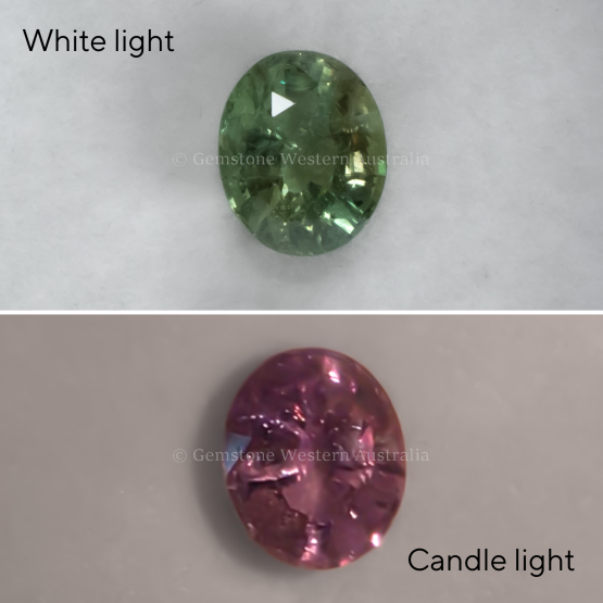 front view of 1.50 CT NATURAL ALEXANDRITE - OVAL CUT