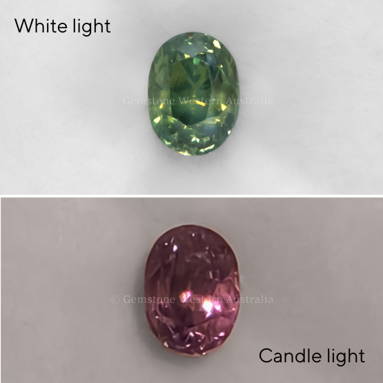 front view of 1.20 CT NATURAL ALEXANDRITE - OVAL CUT
