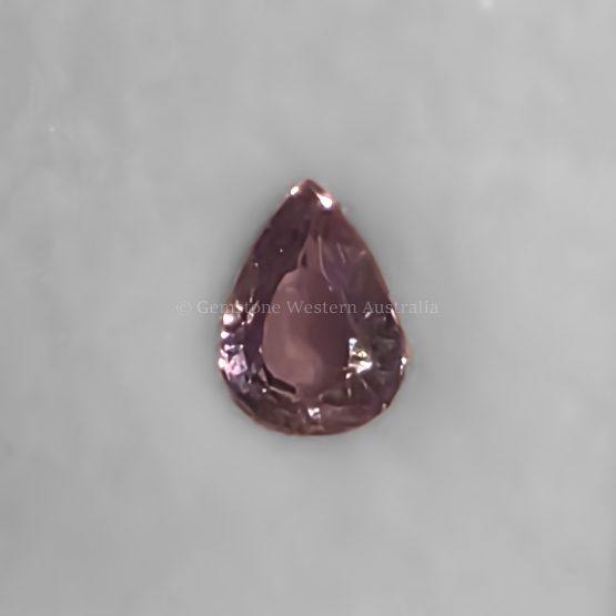 FRONT VIEW OF 0.91 CT NATURAL ALEXANDRITE - PEAR CUT WARM LIGHT
