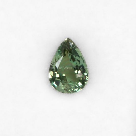 FRONT VIEW OF 0.91 CT NATURAL ALEXANDRITE - PEAR CUT WHITE LIGHT