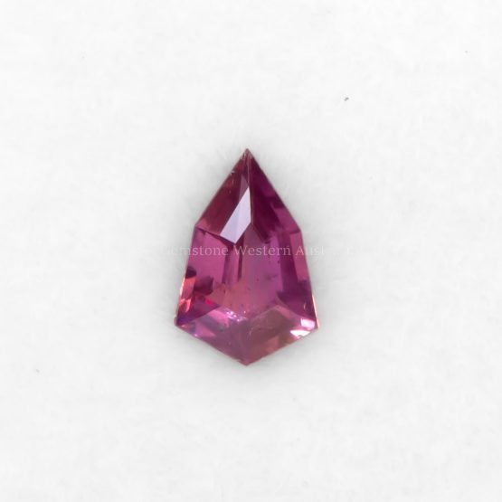 FRONT VIEW OF 0.52 CT NATURAL UNHEATED PINK SAPPHIRE - SHIELD FANCY CUT