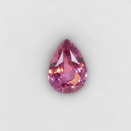 FRONT VIEW OF 1.18 CT NATURAL UNHEATED PADPARADSCHA - PEAR CUT