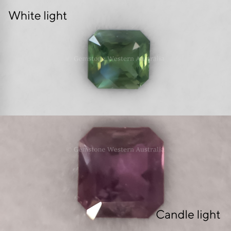 FRONT VIEW OF 0.66 CT NATURAL ALEXANDRITE - OCTAGON CUT