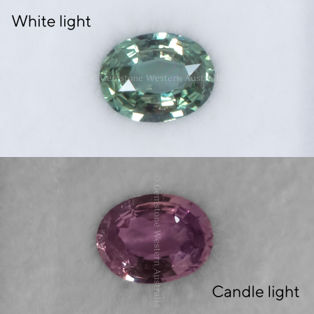 FRONT VIEW OF 1.02 CT NATURAL ALEXANDRITE - OVAL CUT