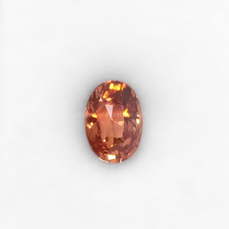 FRONT VIEW OF 1.02 CT NATURAL UNHEATED PADPARADSCHA - OVAL CUT