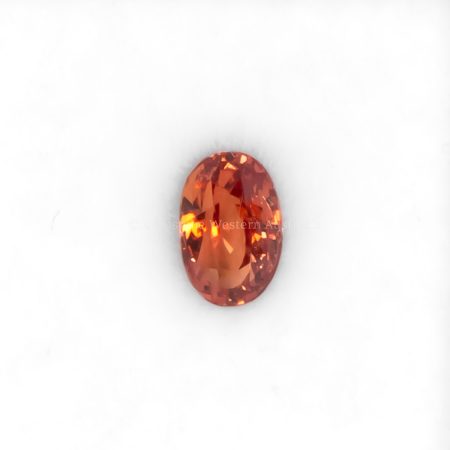 FRONT VIEW OF 1.02 CT NATURAL UNHEATED PADPARADSCHA - OVAL CUT