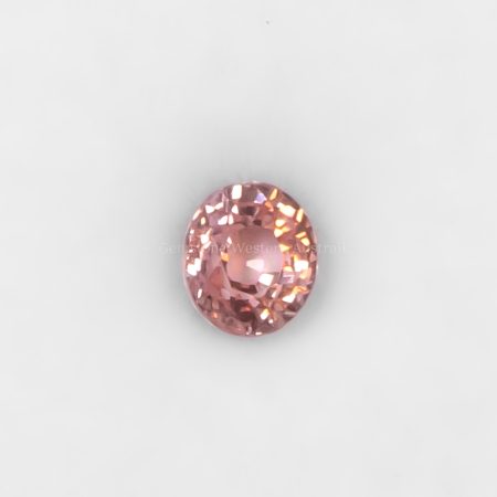 FRONT VIEW OF 0.99 CT NATURAL UNHEATED PADPARADSCHA - OVAL CUT